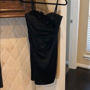 Strapless black dress